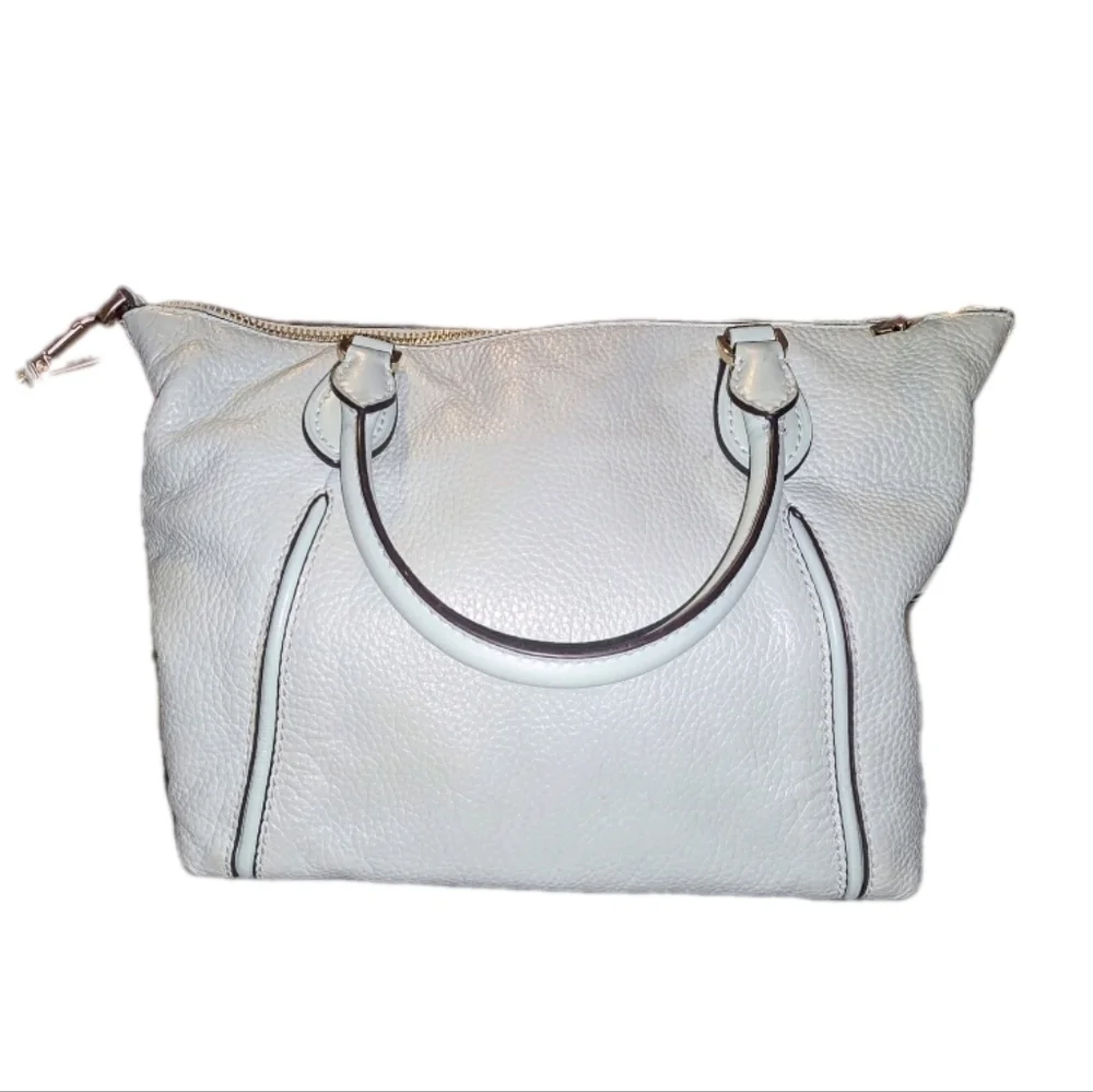 Michael Kors Light Mint Green Pebbles Leather Tote Bag